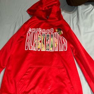 Red blackhawks hoodie from Walmart
